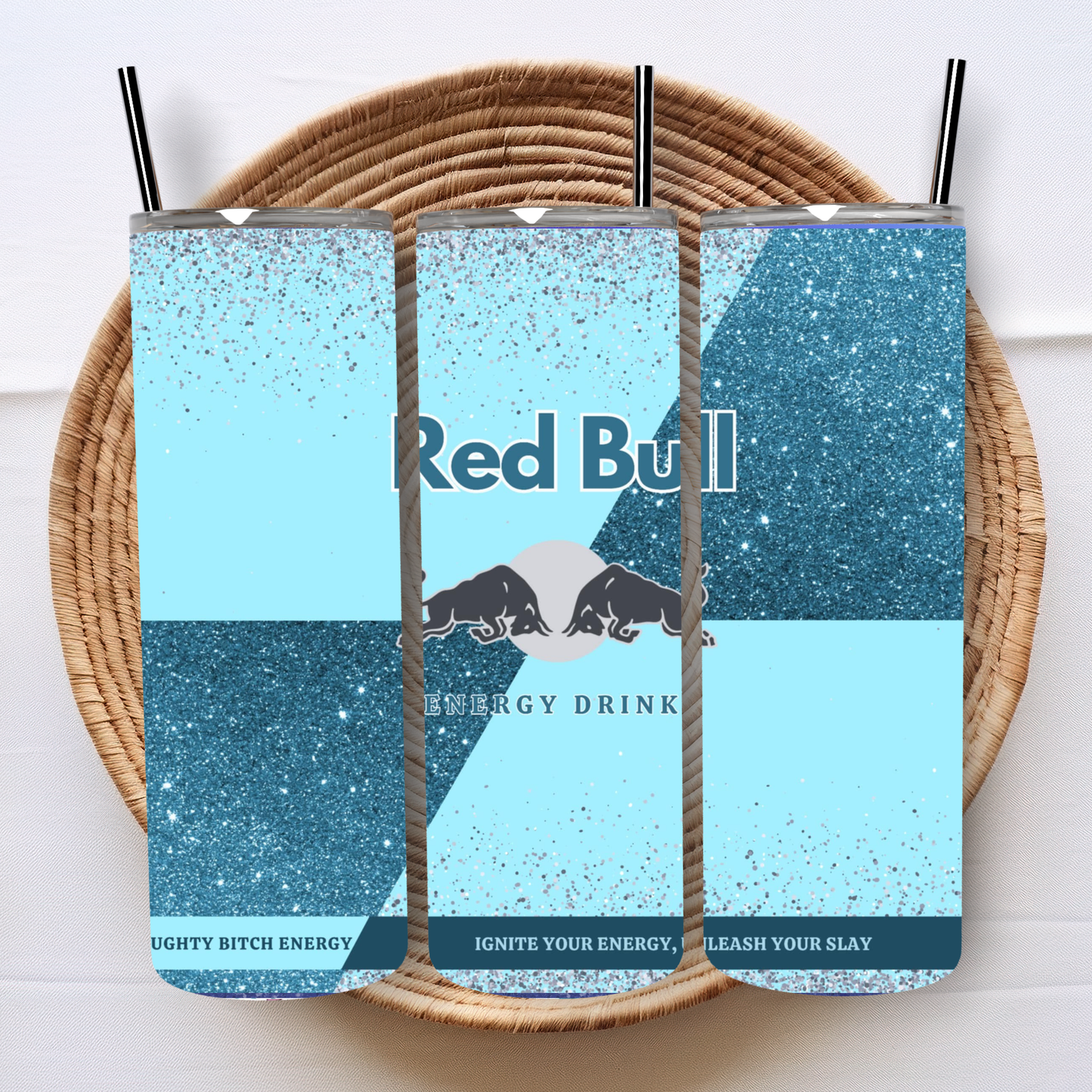 Blue Glitter - Redbull 20oz Tumbler