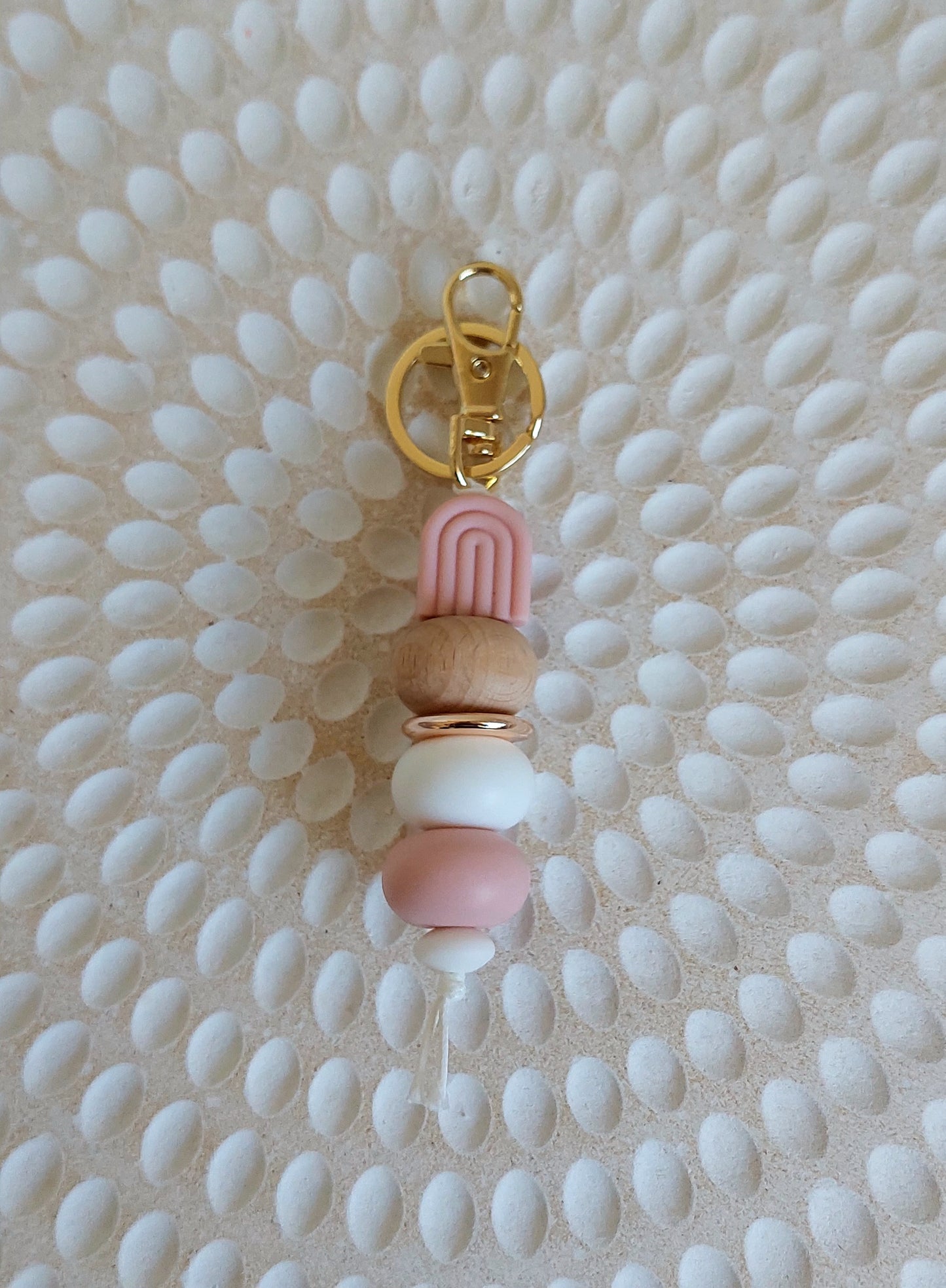 Arch Silicone Bead Keychain