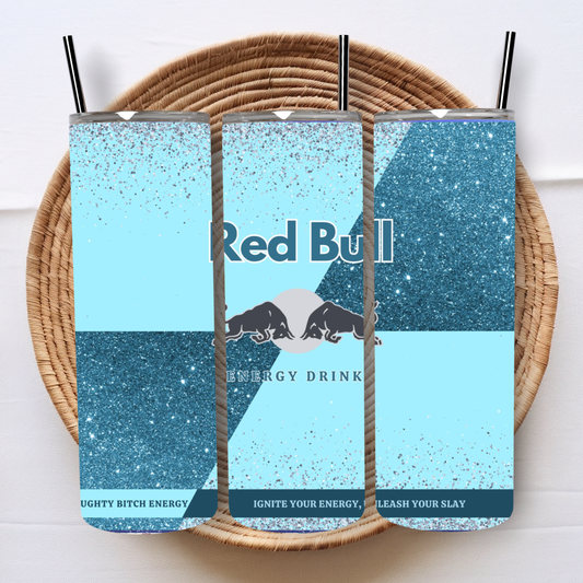 Blue Glitter - Redbull 20oz Tumbler