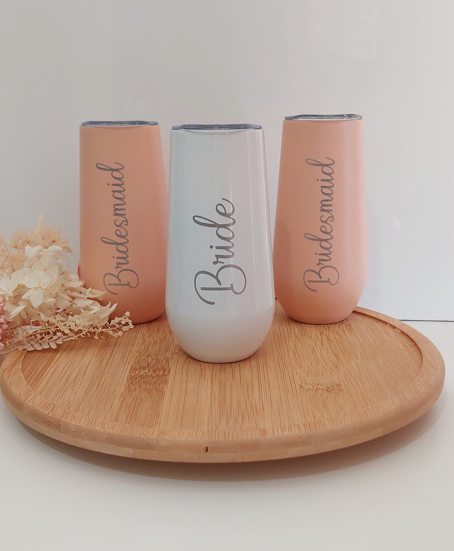 Bridesmaid Flute Tumbler | Bridesmaid Gift | 6oz Flute Tumbler | Bridal Party Gifts