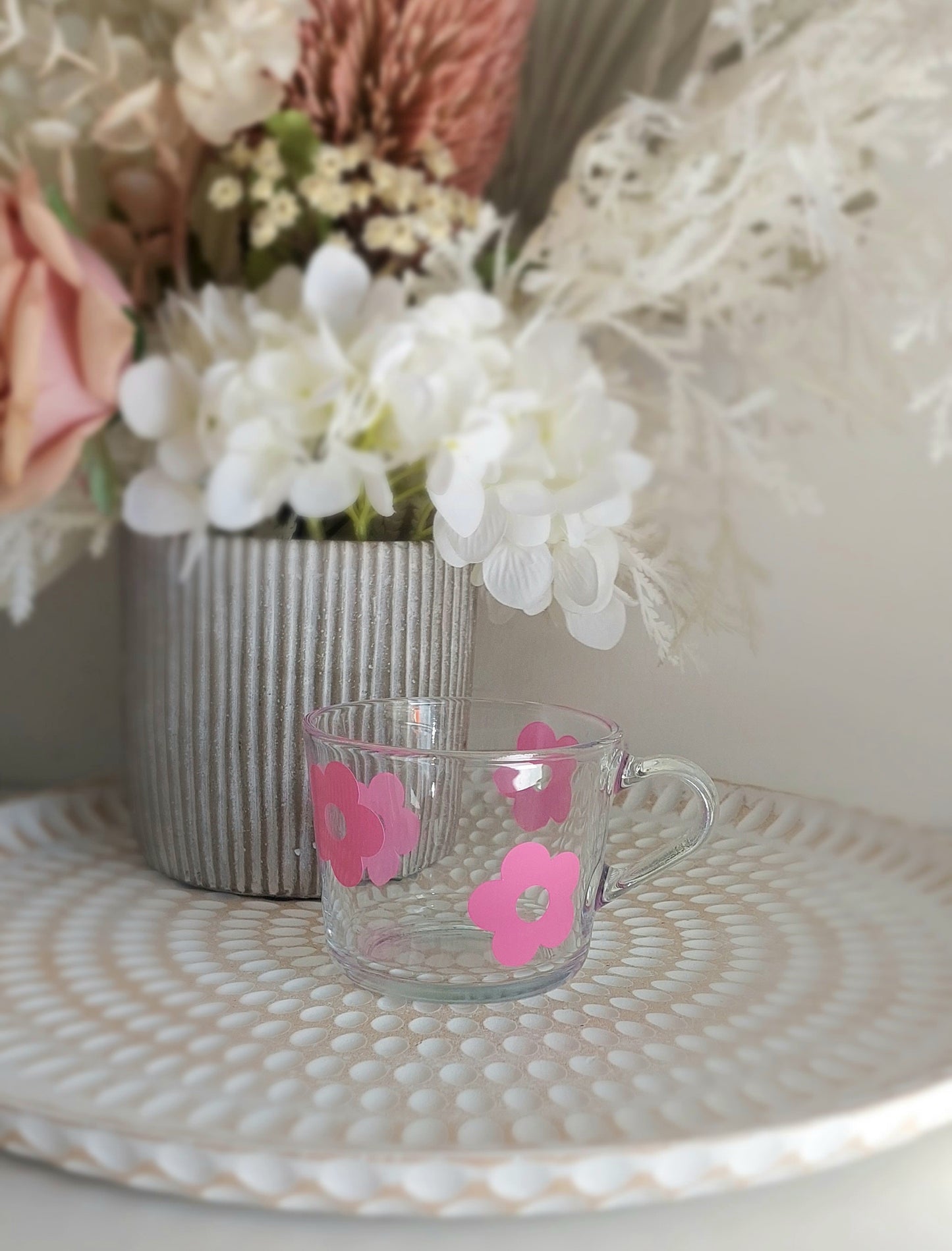 240ml Light Pink Daisy Mug