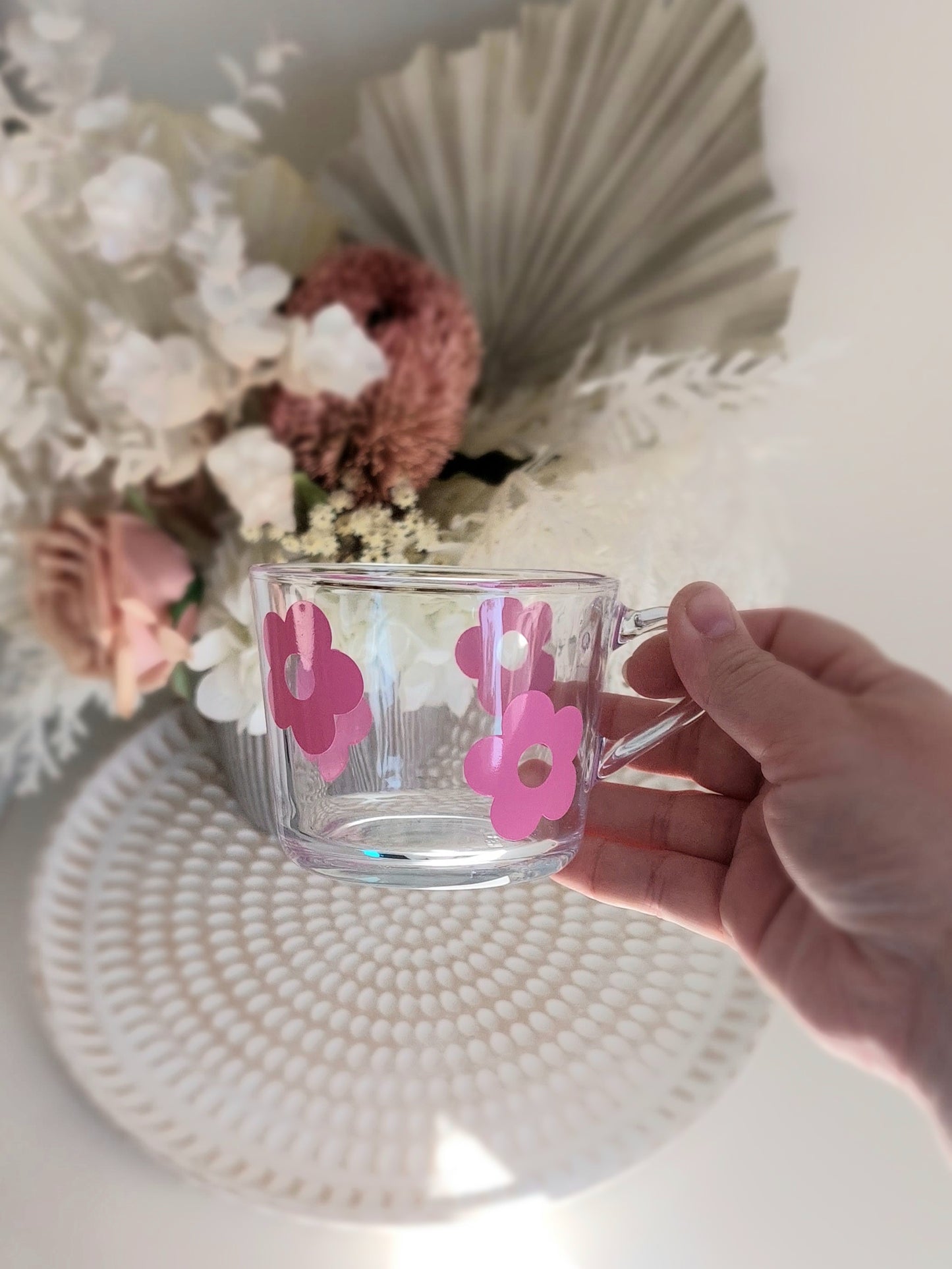 240ml Light Pink Daisy Mug