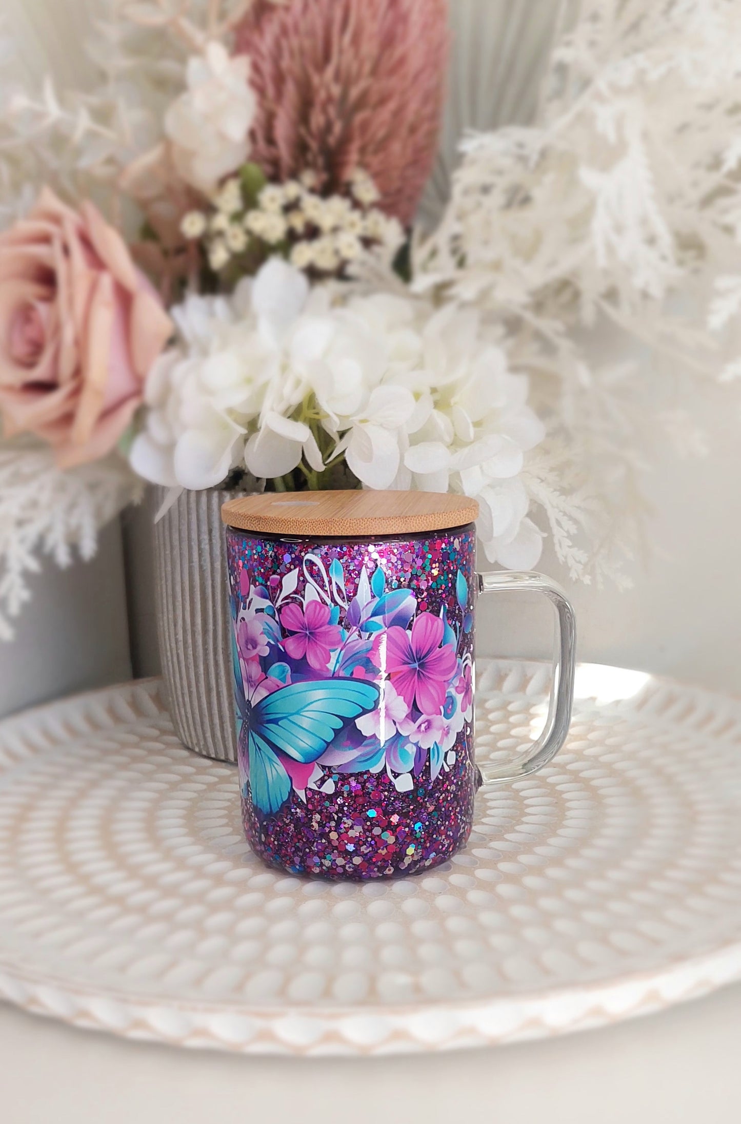 Ready Made Glass Snow Globe Mug