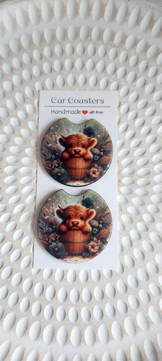 Car Coaster: Baby Blue Highland (2pk)