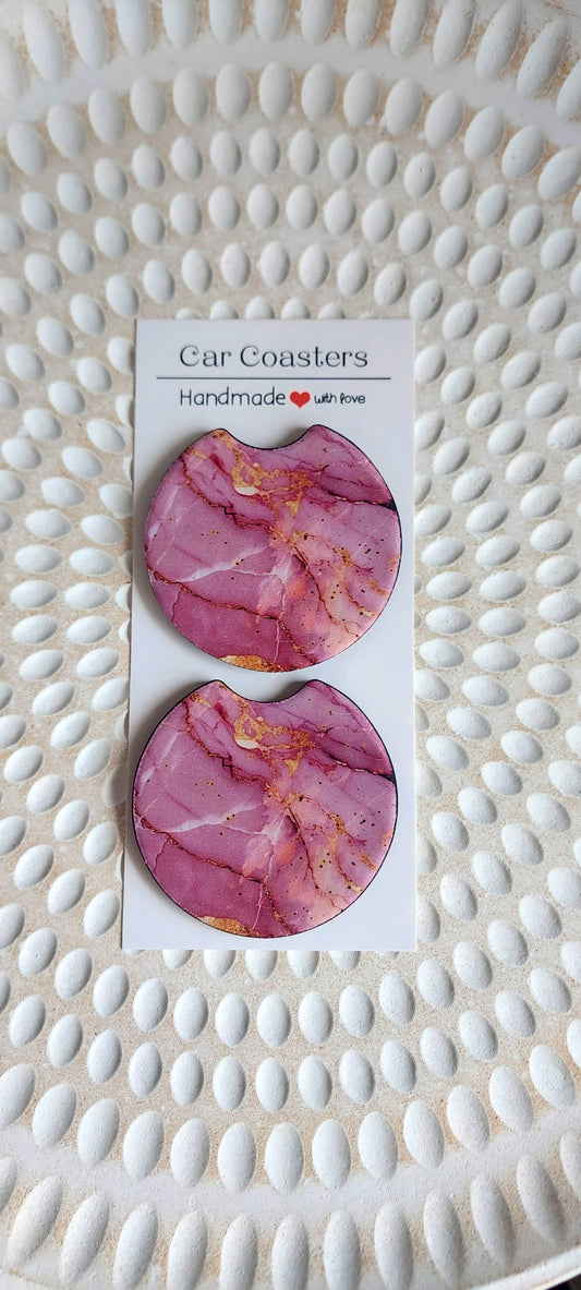 Car Coaster: Purple Marble (2pk)