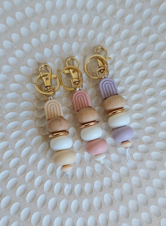 Arch Silicone Bead Keychain