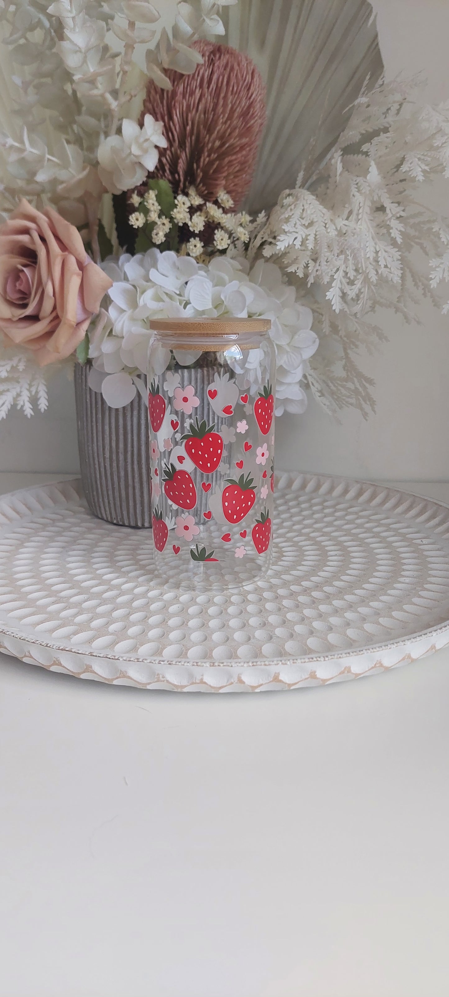 Strawberry & floral Tumbler