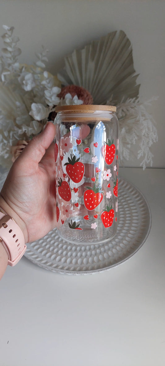 Strawberry & floral Tumbler