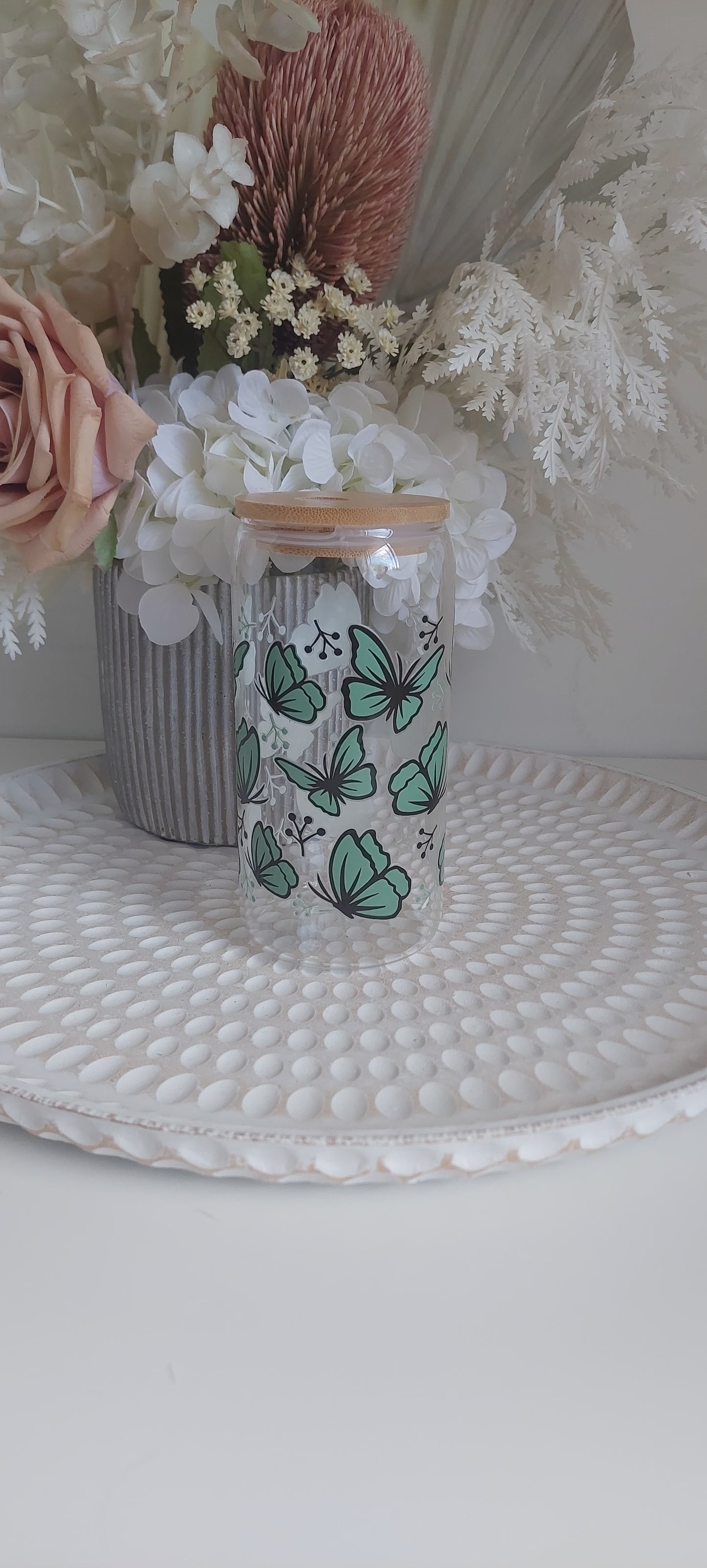 Green Butterflies Tumbler