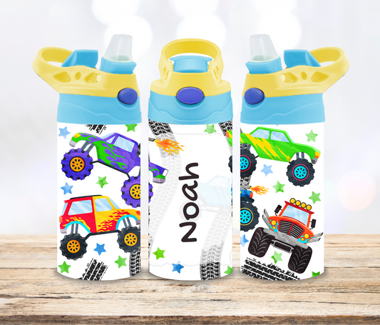 Personalised Monster Truck 12oz Insulated Drink Bottle