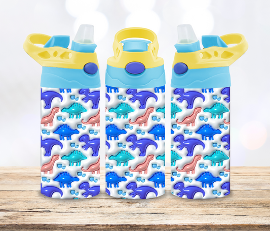 3D Dino 12oz Insulated Drink Bottle