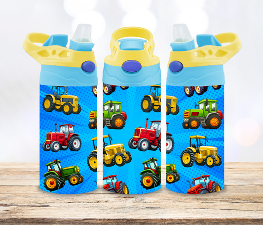 Blue Tractors 12oz Insulated Drink Bottle