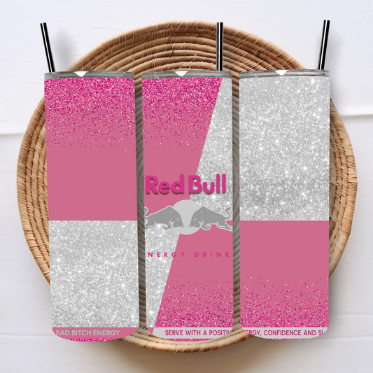 Pink Glitter Redbull - 20oz Tumbler