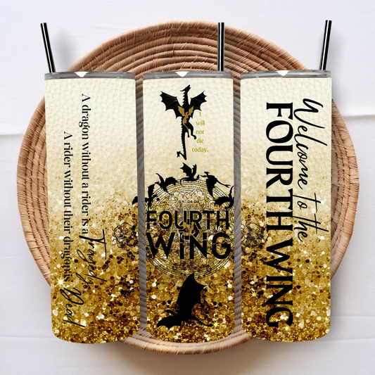 Fourth Wing Gold 20oz Tumbler