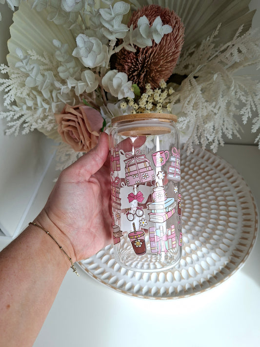 Pink Book & Bow Babe Tumbler