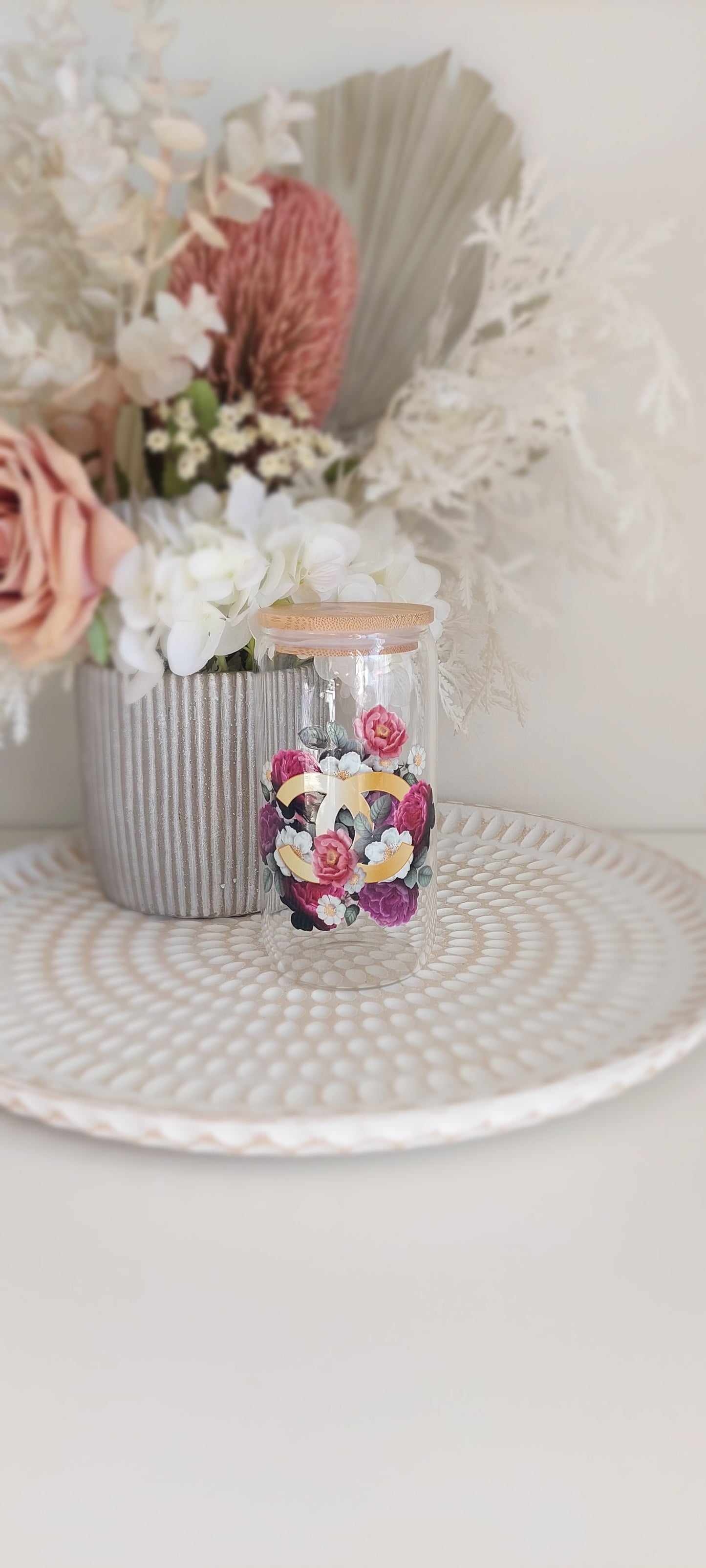 Floral Channel Tumbler