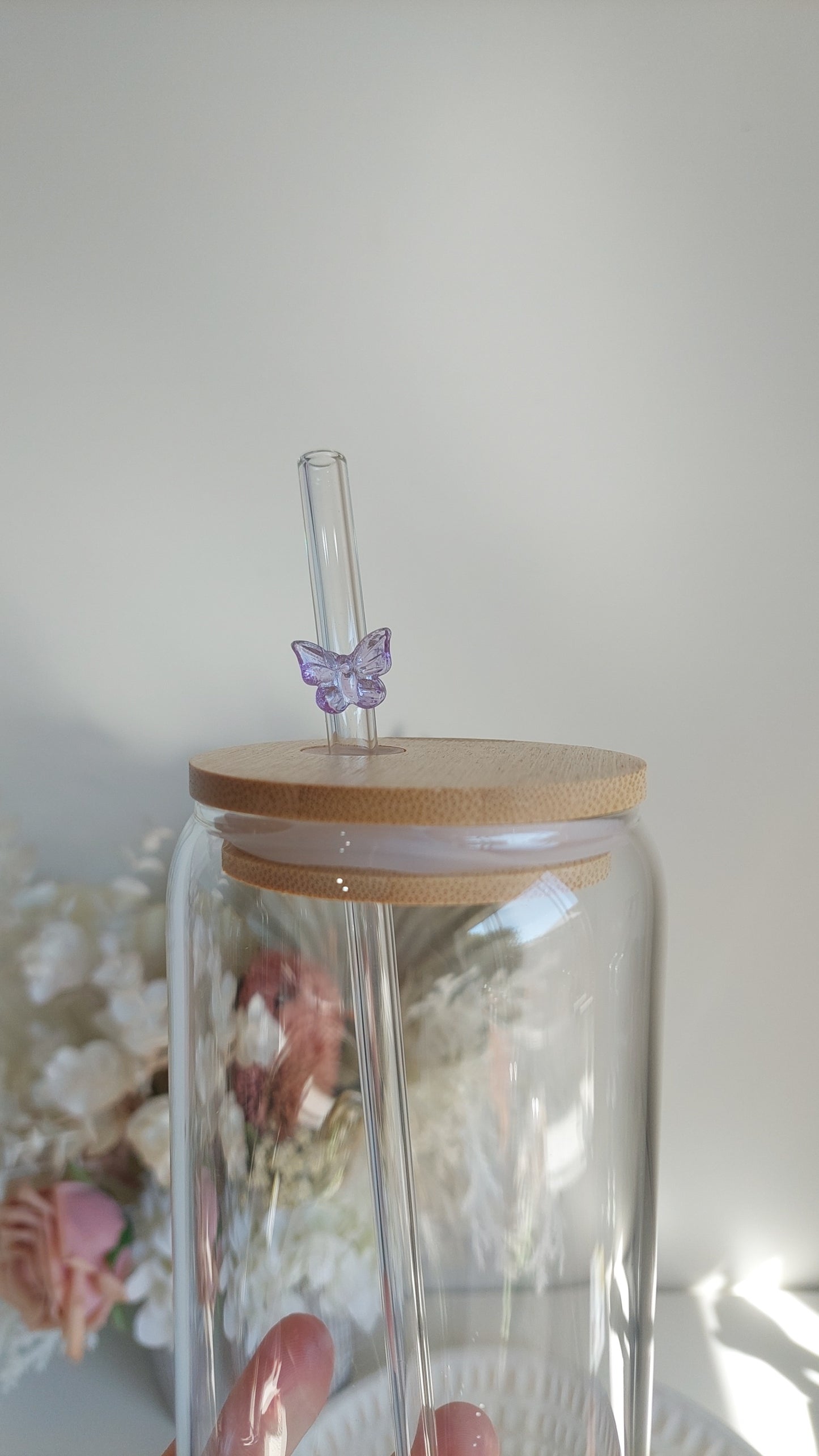 Luxe Butterfly Glass Straw