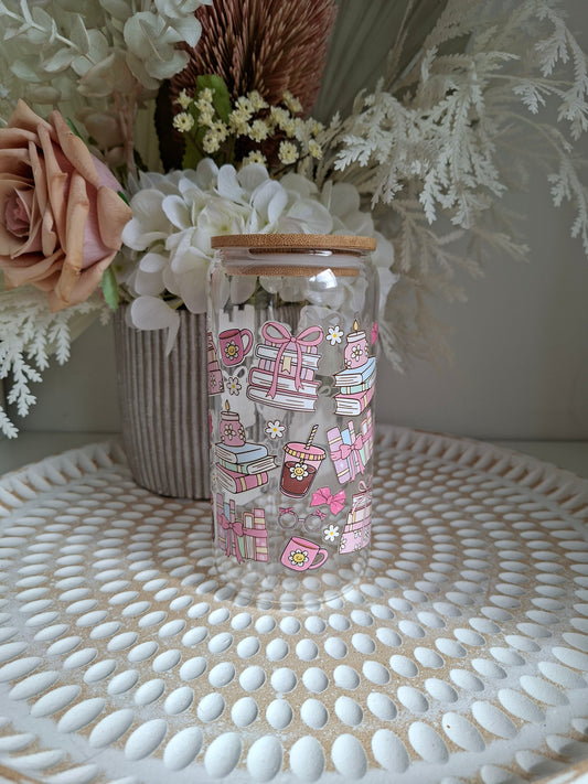 Pink Book & Bow Babe Tumbler
