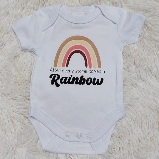 After Every Storm Comes A Rainbow Announcement Onesie