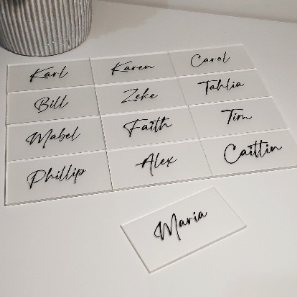 Acrylic Name Placement Cards